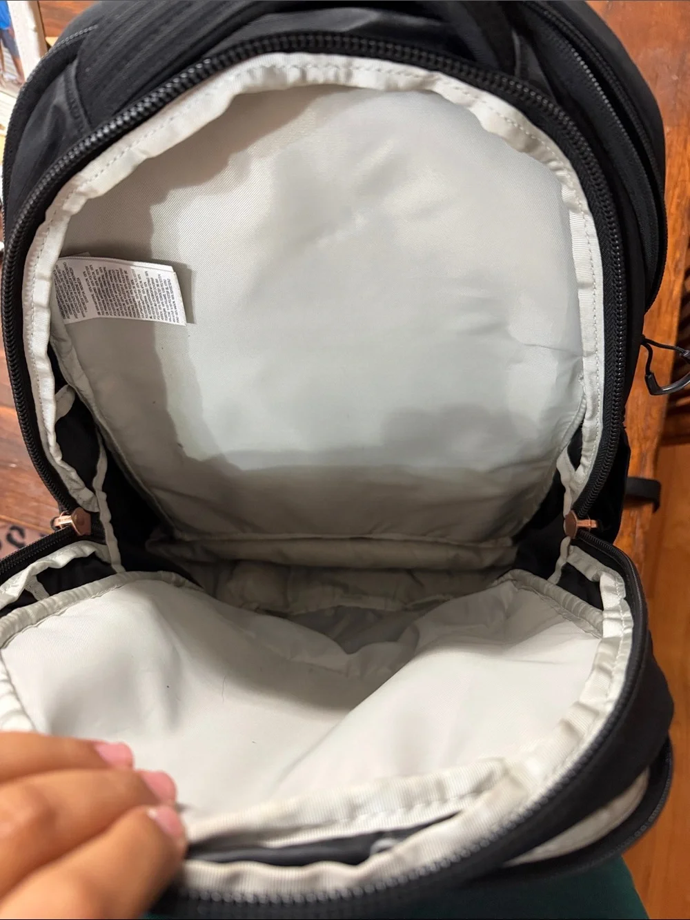The North Face Black Bungee Front Backpack